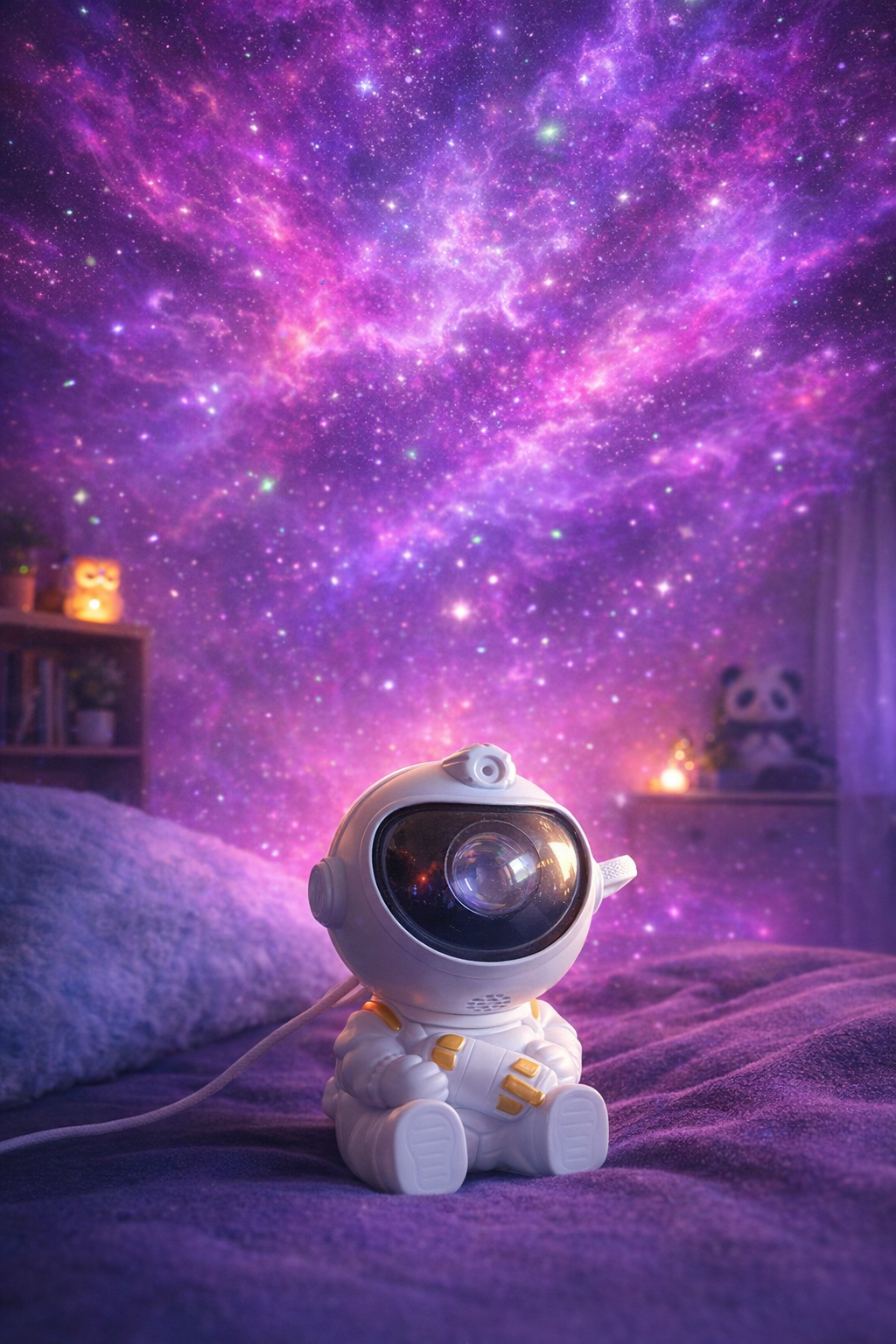 Galaxy Star Projector – Astronaut Night Light with Remote Control