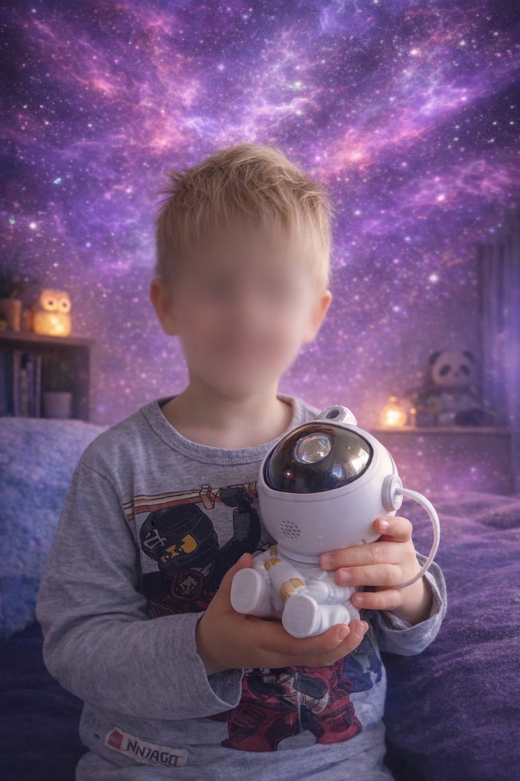 Galaxy Star Projector – Astronaut Night Light with Remote Control